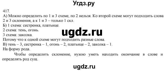 ГДЗ (Решебник) по русскому языку 3 класс Нечаева Н.В. / часть 2 / упражнение / 417
