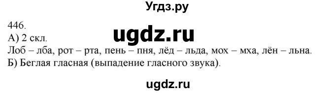 ГДЗ (Решебник) по русскому языку 3 класс Нечаева Н.В. / часть 2 / упражнение / 446