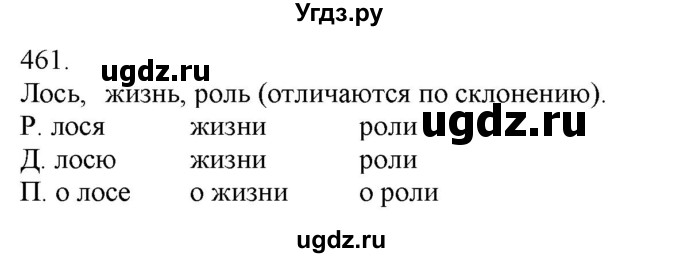 ГДЗ (Решебник) по русскому языку 3 класс Нечаева Н.В. / часть 2 / упражнение / 461