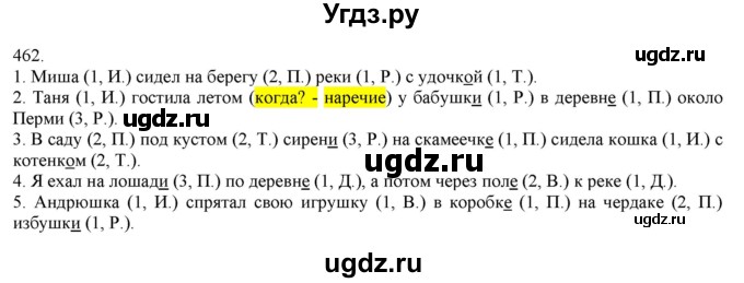 ГДЗ (Решебник) по русскому языку 3 класс Нечаева Н.В. / часть 2 / упражнение / 462