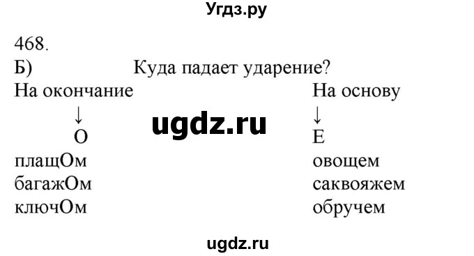 ГДЗ (Решебник) по русскому языку 3 класс Нечаева Н.В. / часть 2 / упражнение / 468