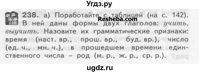 ГДЗ (Учебник) по русскому языку 3 класс Нечаева Н.В. / часть 1 / упражнение / 238