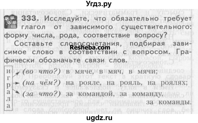 ГДЗ (Учебник) по русскому языку 3 класс Нечаева Н.В. / часть 2 / упражнение / 333