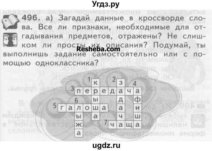ГДЗ (Учебник) по русскому языку 3 класс Нечаева Н.В. / часть 2 / упражнение / 496