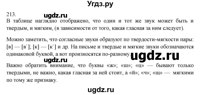 ГДЗ (Решебник к учебнику 2012) по русскому языку 5 класс Быстрова Е.А. / часть 1 / упражнение / 213