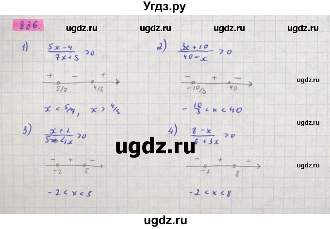 ГДЗ (Решебник) по алгебре 11 класс Колягин Ю.М. / упражнение-№ / 886