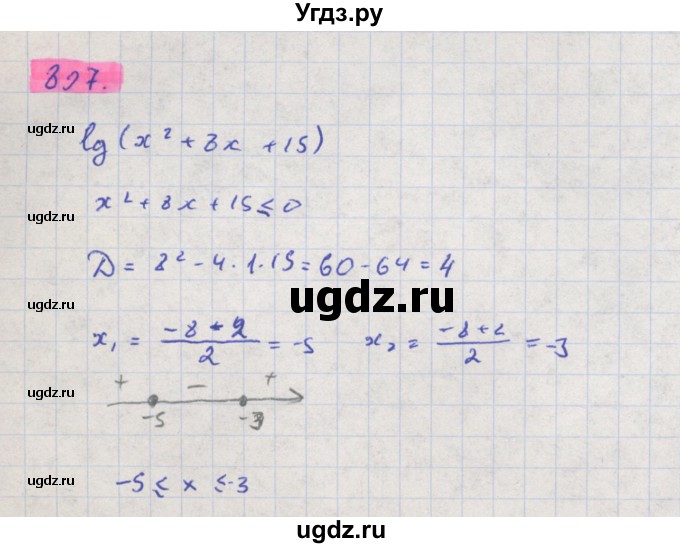 ГДЗ (Решебник) по алгебре 11 класс Колягин Ю.М. / упражнение-№ / 897
