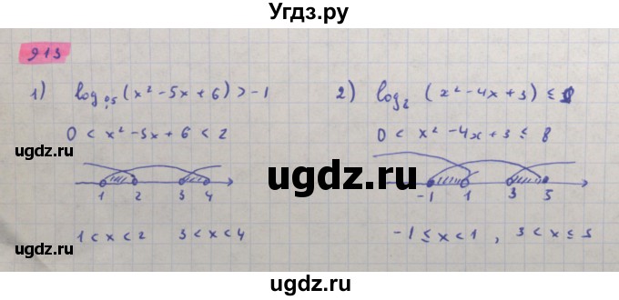 ГДЗ (Решебник) по алгебре 11 класс Колягин Ю.М. / упражнение-№ / 913