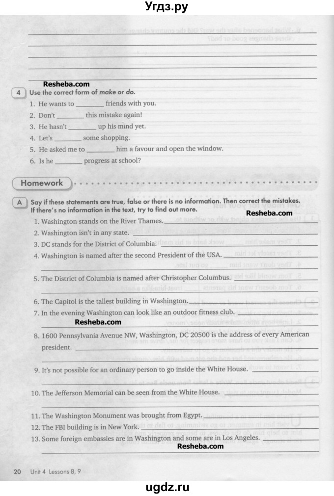 ГДЗ (Учебник) по английскому языку 9 класс (рабочая тетрадь с контрольными работами к ОГЭ) Кауфман К.И. / часть 2. страница номер / 20