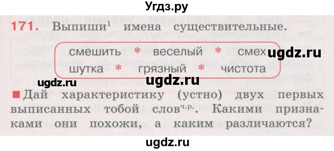 ГДЗ (Учебник) по русскому языку 4 класс М.С. Соловейчик / упражнение / 171