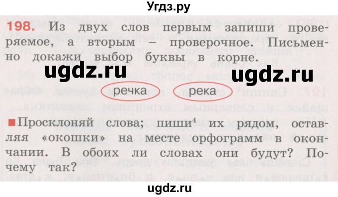 ГДЗ (Учебник) по русскому языку 4 класс М.С. Соловейчик / упражнение / 198