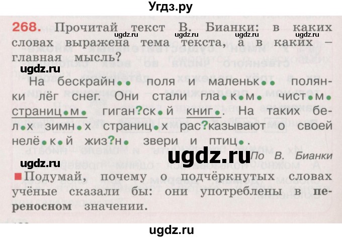 ГДЗ (Учебник) по русскому языку 4 класс М.С. Соловейчик / упражнение / 268