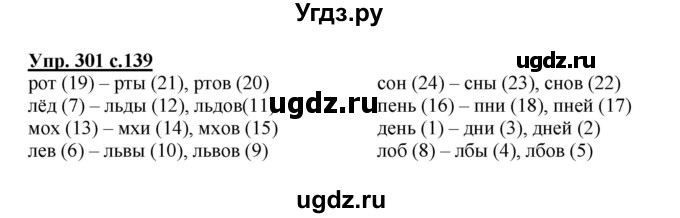 ГДЗ (Решебник) по русскому языку 4 класс М.С. Соловейчик / упражнение / 301