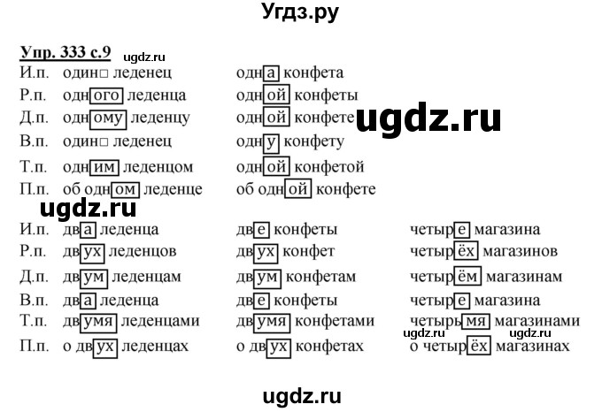 ГДЗ (Решебник) по русскому языку 4 класс М.С. Соловейчик / упражнение / 333