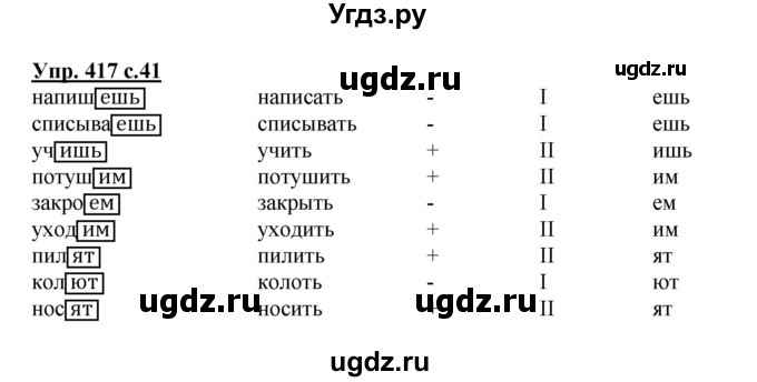 ГДЗ (Решебник) по русскому языку 4 класс М.С. Соловейчик / упражнение / 417