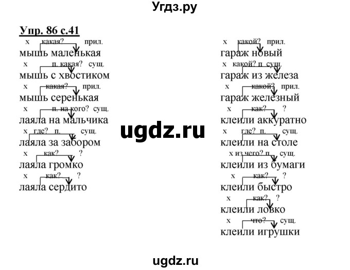 ГДЗ (Решебник) по русскому языку 4 класс М.С. Соловейчик / упражнение / 86