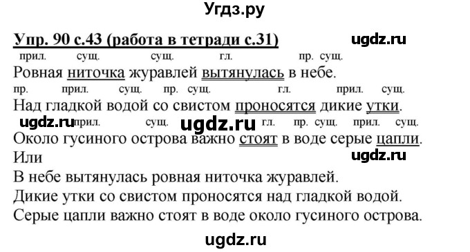 ГДЗ (Решебник) по русскому языку 4 класс М.С. Соловейчик / упражнение / 90