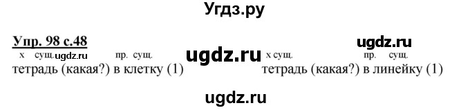 ГДЗ (Решебник) по русскому языку 4 класс М.С. Соловейчик / упражнение / 98