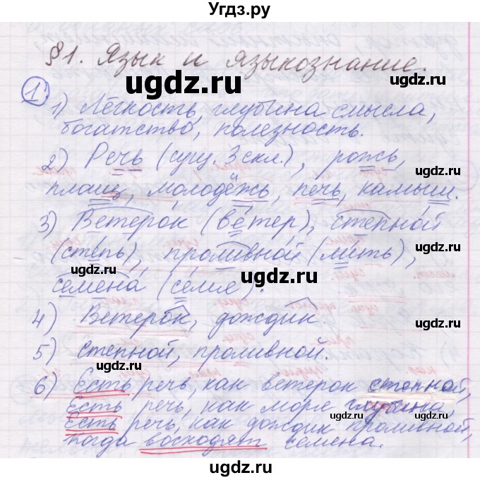 ГДЗ (Решебник) по русскому языку 5 класс (рабочая тетрадь) Рыбченкова Л.М. / § 1 / 1