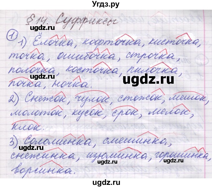 ГДЗ (Решебник) по русскому языку 5 класс (рабочая тетрадь) Рыбченкова Л.М. / § 14 / 1