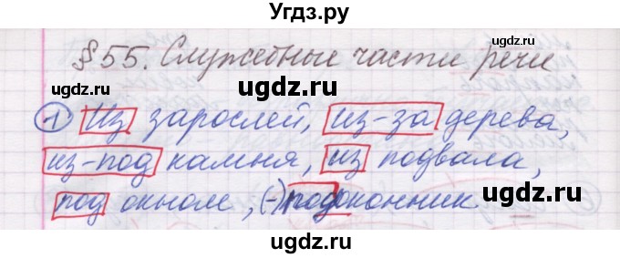 ГДЗ (Решебник) по русскому языку 5 класс (рабочая тетрадь) Рыбченкова Л.М. / § 55 / 1