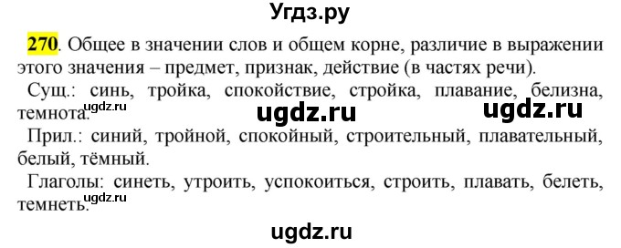 ГДЗ (Решебник к учебнику 2016) по русскому языку 5 класс Рыбченкова Л.М. / упражнение / 270