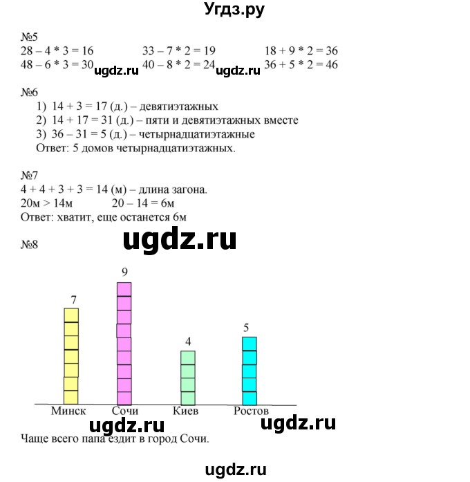 ГДЗ (Решебник к учебнику 2019) по математике 2 класс Дорофеев Г. В. / часть 2. страница / 70(продолжение 2)