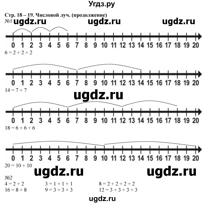 ГДЗ (Решебник к учебнику 2016) по математике 2 класс Дорофеев Г. В. / часть 1. страница / 18