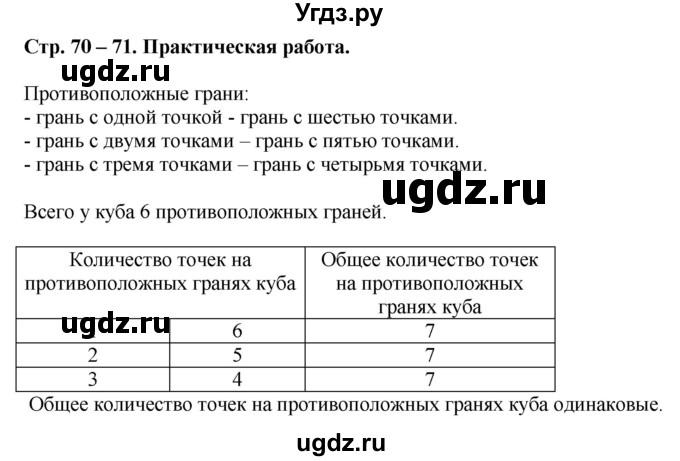 ГДЗ (Решебник к учебнику 2016) по математике 2 класс Дорофеев Г. В. / часть 1. страница / 70