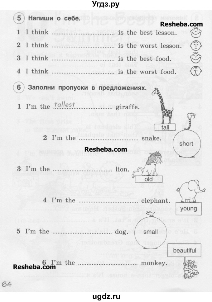 ГДЗ (Учебник) по английскому языку 3 класс (рабочая тетрадь Brilliant) Комарова Ю.А. / страница / 64