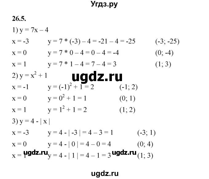 ГДЗ (Решебник к учебнику 2022) по алгебре 7 класс Мерзляк А.Г. / § 26 / 26.5