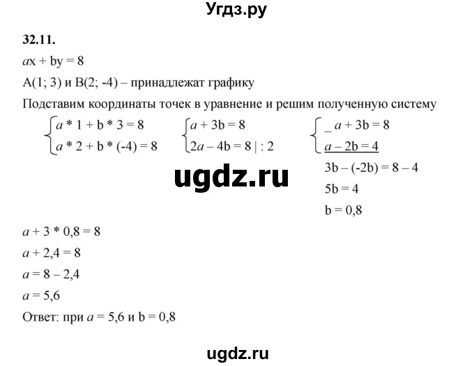 ГДЗ (Решебник к учебнику 2022) по алгебре 7 класс Мерзляк А.Г. / § 32 / 32.11