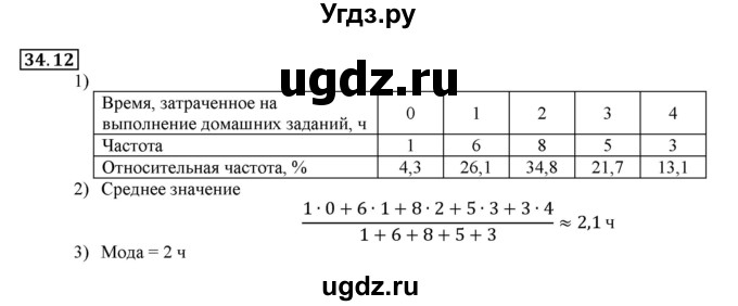 ГДЗ (Решебник к учебнику 2016) по алгебре 7 класс Мерзляк А.Г. / § 34 / 34.12