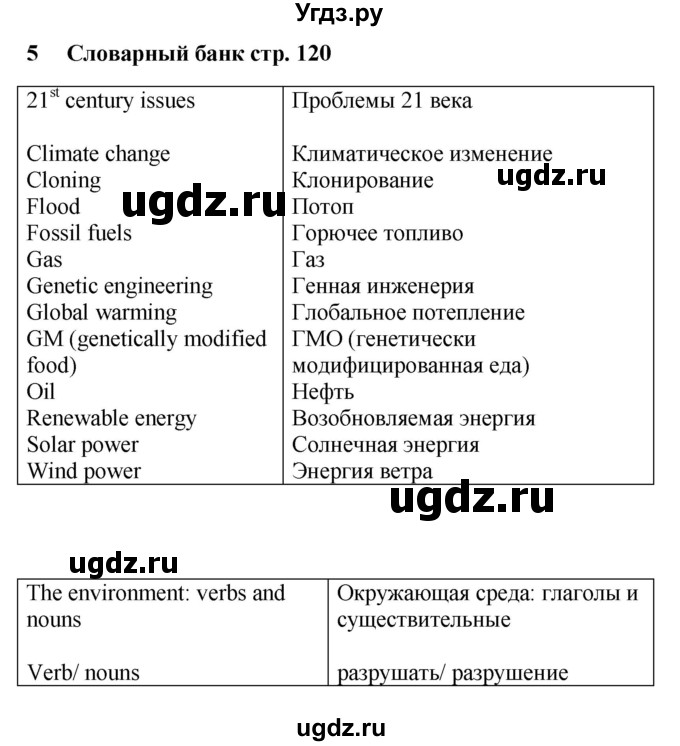 ГДЗ (Решебник) по английскому языку 9 класс (рабочая тетрадь) Комарова Ю.А. / страница номер / 120