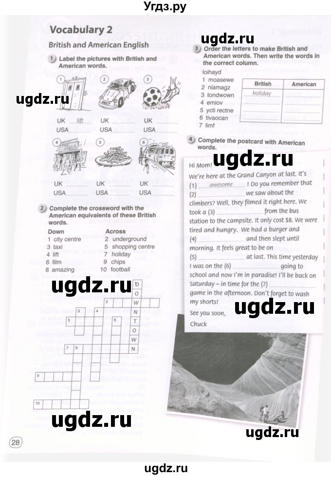 ГДЗ (Тетрадь 2022) по английскому языку 9 класс (рабочая тетрадь) Комарова Ю.А. / страница / 28