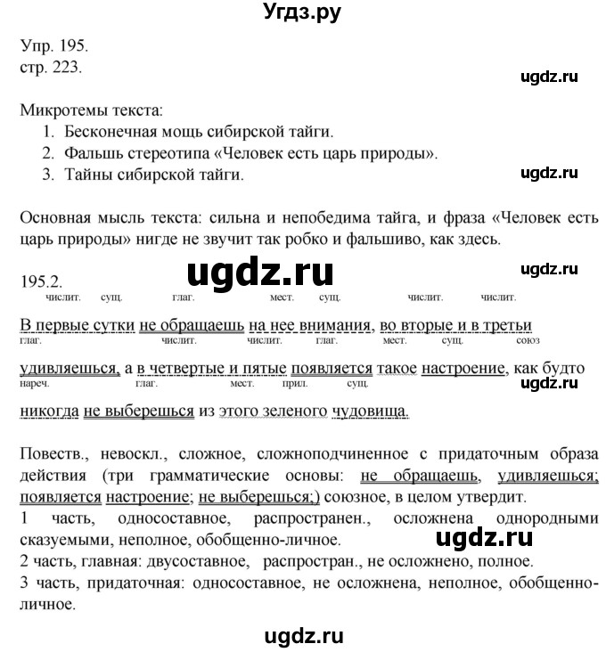 ГДЗ (Решебник к учебнику 2014) по русскому языку 9 класс Е.А. Быстрова / часть 1 / упражнение / 196 (196)