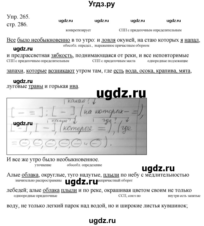 ГДЗ (Решебник к учебнику 2014) по русскому языку 9 класс Е.А. Быстрова / часть 1 / упражнение / 265 (265)