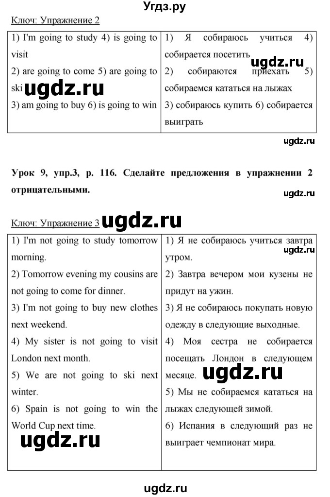 ГДЗ (Решебник) по английскому языку 6 класс Комарова Ю.А. / страница номер / 116(продолжение 2)