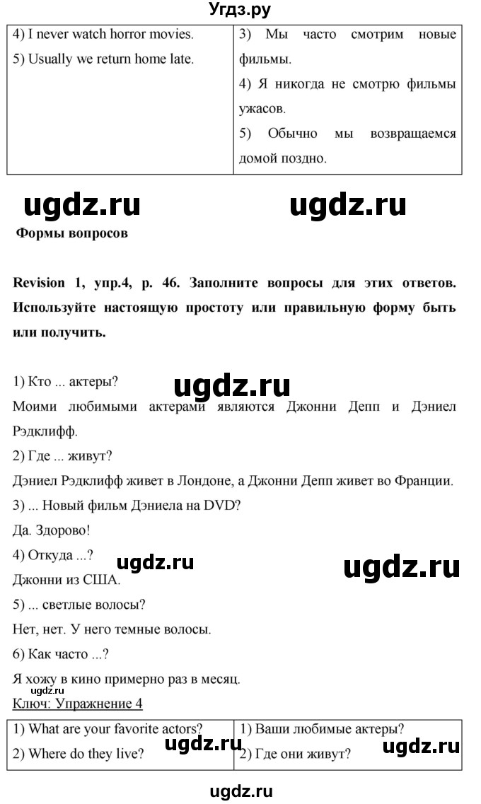 ГДЗ (Решебник) по английскому языку 6 класс Комарова Ю.А. / страница номер / 47(продолжение 4)