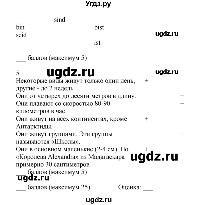 ГДЗ (Решебник) по немецкому языку 5 класс (рабочая тетрадь Wunderkinder) Яцковская Г.В. / страница номер / 119(продолжение 2)