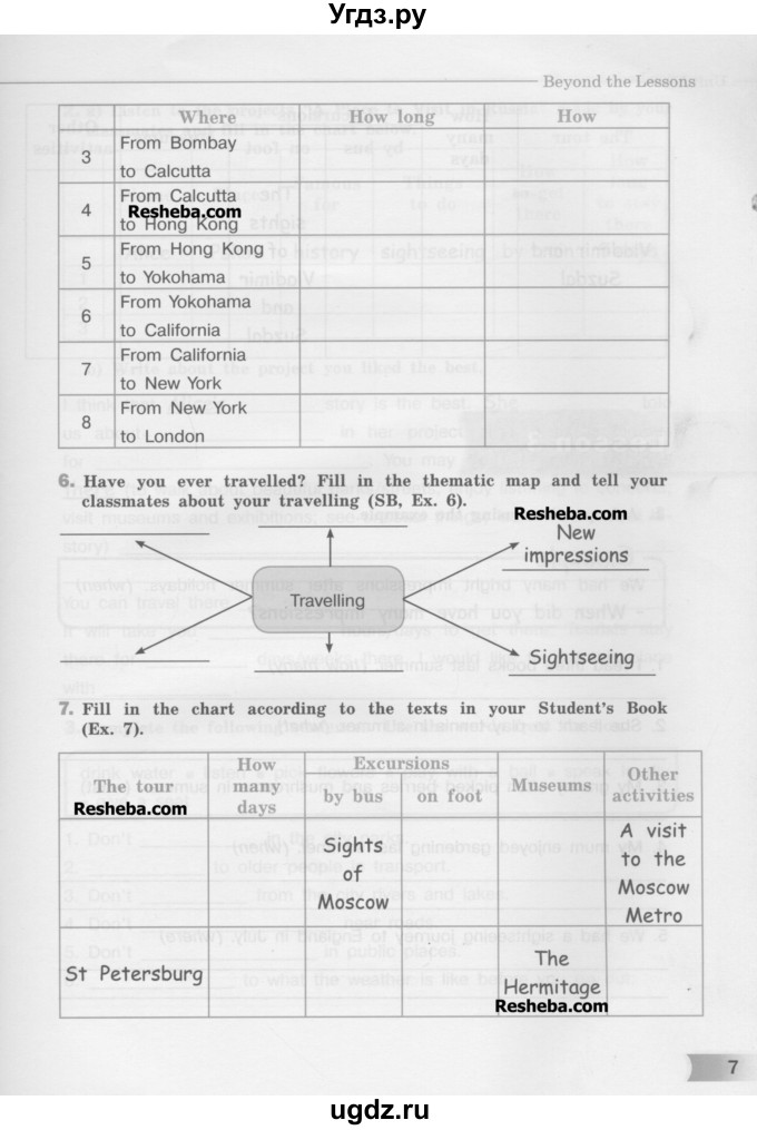 ГДЗ (Учебник) по английскому языку 6 класс (рабочая тетрадь) Тер-Минасова С.Г. / страница номер / 7