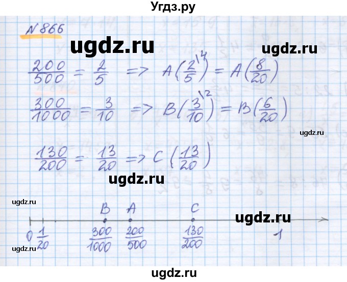 ГДЗ (Решебник) по математике 5 класс Истомина Н.Б. / упражнение номер / 866