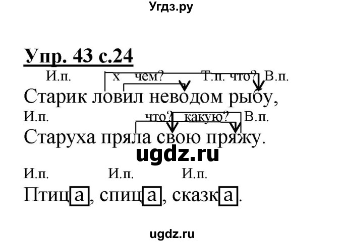 ГДЗ (Решебник) по русскому языку 3 класс А.В. Полякова / часть 2 (номер) / 43