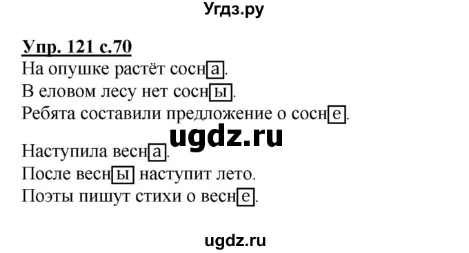 ГДЗ (Решебник) по русскому языку 3 класс А.В. Полякова / часть 1 (номер) / 121