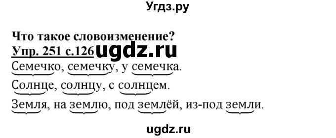 ГДЗ (Решебник) по русскому языку 3 класс А.В. Полякова / часть 1 (номер) / 251