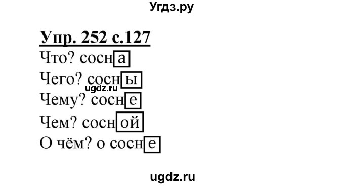 ГДЗ (Решебник) по русскому языку 3 класс А.В. Полякова / часть 1 (номер) / 252