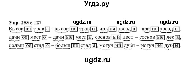 ГДЗ (Решебник) по русскому языку 3 класс А.В. Полякова / часть 1 (номер) / 253