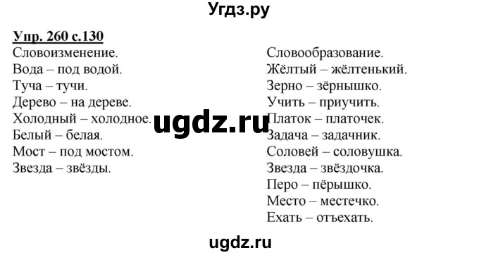 ГДЗ (Решебник) по русскому языку 3 класс А.В. Полякова / часть 1 (номер) / 260
