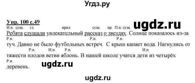 ГДЗ (Решебник) по русскому языку 3 класс А.В. Полякова / часть 2 (номер) / 100