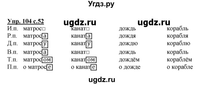 ГДЗ (Решебник) по русскому языку 3 класс А.В. Полякова / часть 2 (номер) / 104